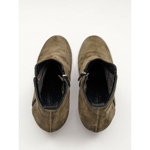 Aquatalia x Martin K Suede Ankle Boots Olive Green Womens 7 Italian Leather - Picture 6 of 12